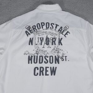 Aeropostale Shirt Mens Size Large Button Up White Long Sleeve